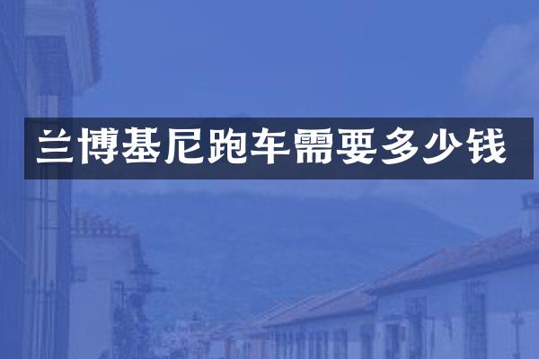 兰博基尼跑车需要多少钱