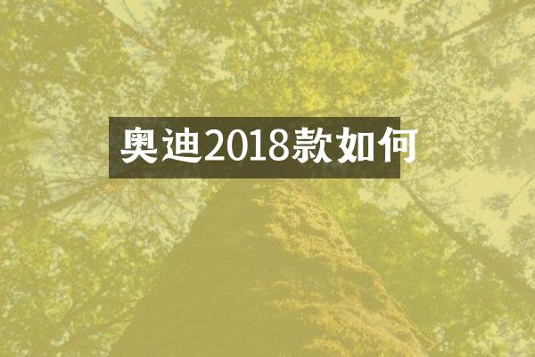奥迪2018款如何