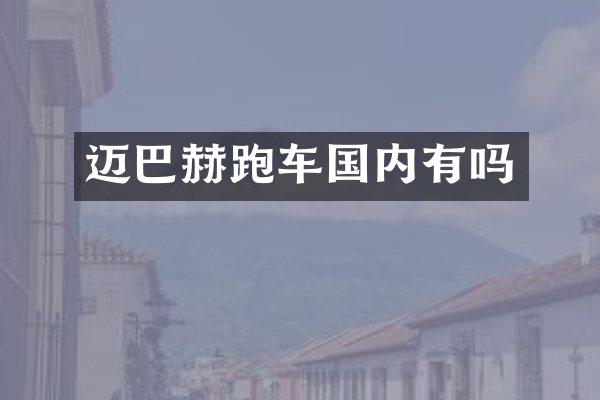 迈巴赫跑车国内有吗