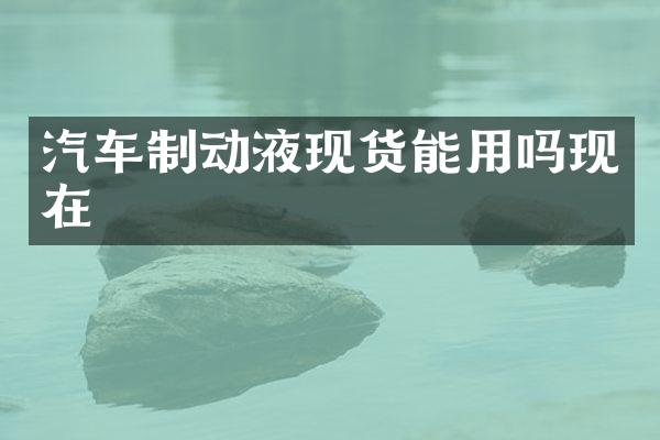 汽车制动液现货能用吗现在