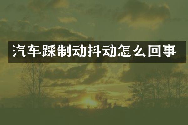 汽车踩制动抖动怎么回事