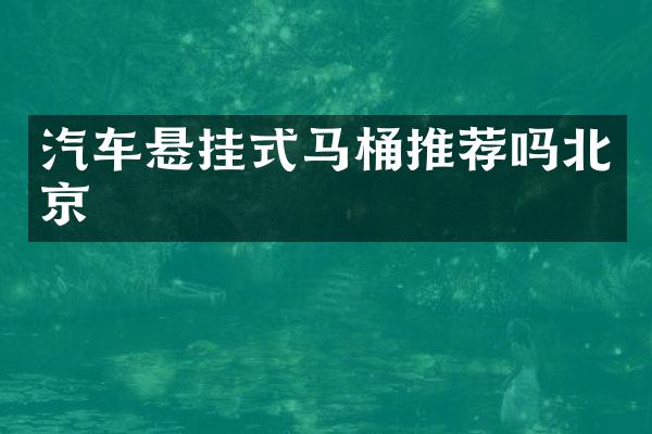 汽车悬挂式马桶推荐吗北京