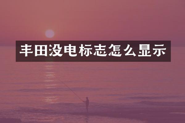 丰田没电标志怎么显示