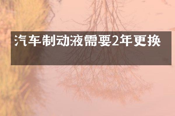汽车制动液需要2年更换吗
