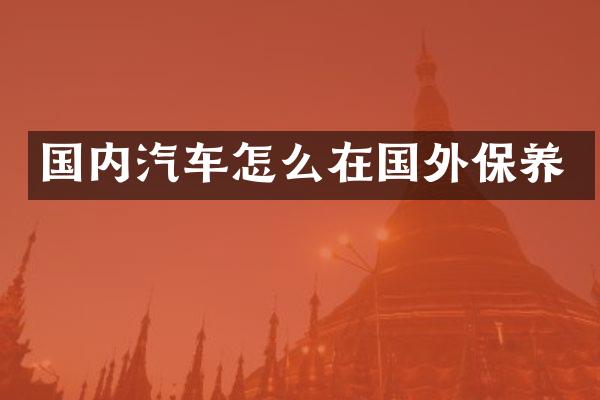 国内汽车怎么在国外保养