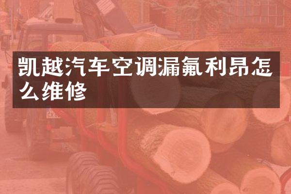 凯越汽车空调漏氟利昂怎么维修