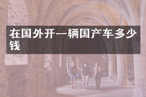 在国外开一辆国产车多少钱