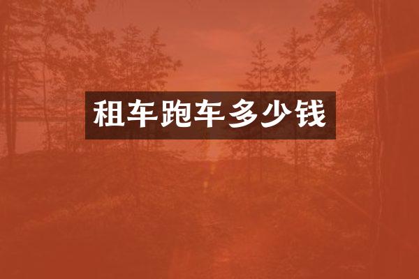 租车跑车多少钱