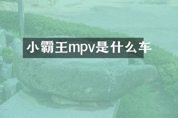 小霸王mpv是什么车