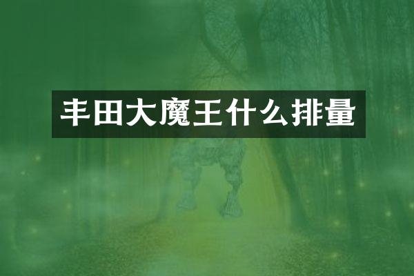 丰田大魔王什么排量