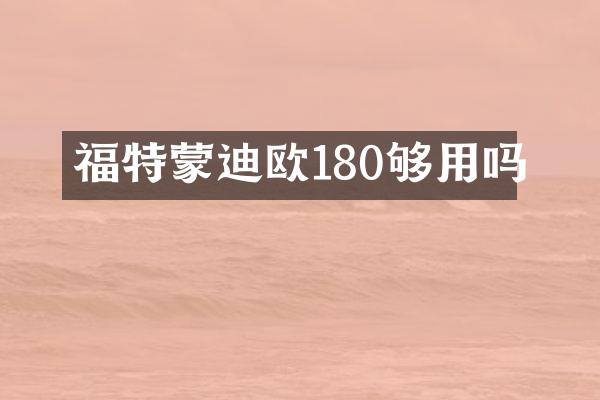 福特蒙迪欧180够用吗