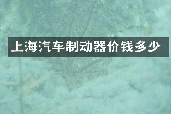 上海汽车制动器价钱多少