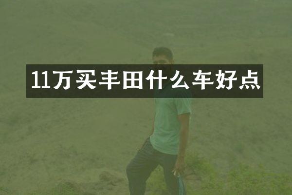 11万买丰田什么车好点