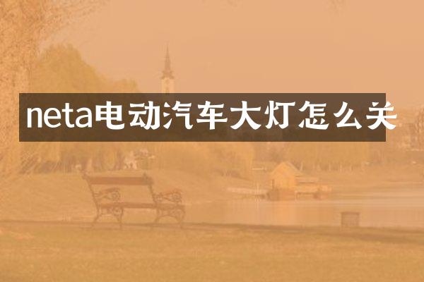 neta电动汽车大灯怎么关
