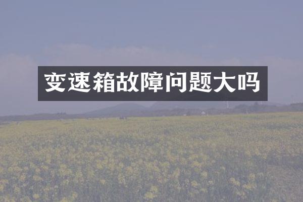 变速箱故障问题大吗