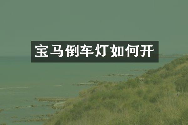 宝马倒车灯如何开