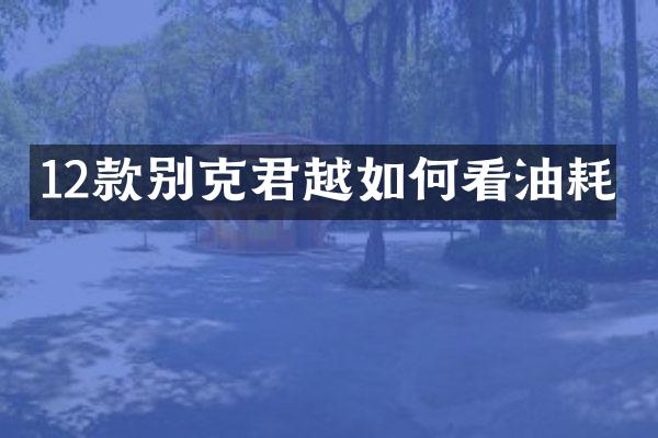 12款别克君越如何看油耗