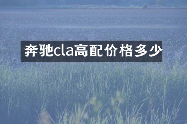 奔驰cla高配价格多少