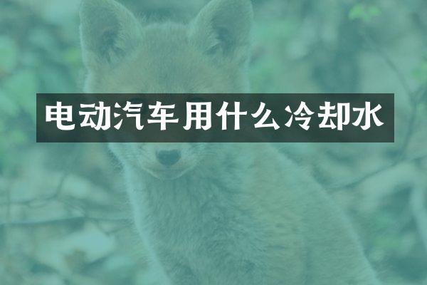 电动汽车用什么冷却水
