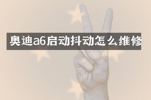 奥迪a6启动抖动怎么维修