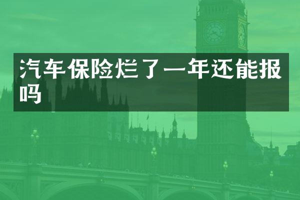 汽车保险烂了一年还能报吗