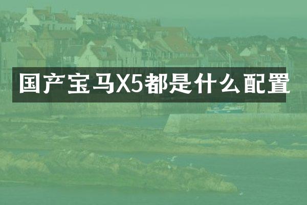 国产宝马X5都是什么配置