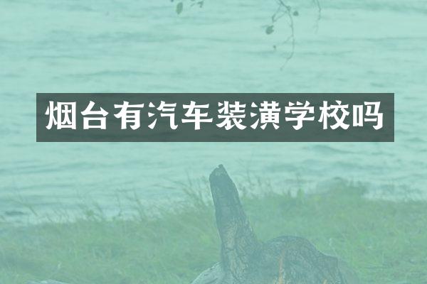 烟台有汽车装潢学校吗