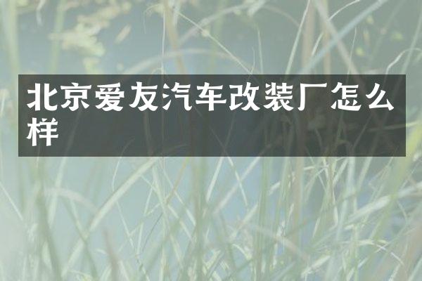 北京爱友汽车改装厂怎么样