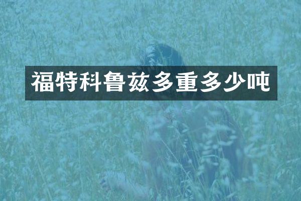 福特科鲁兹多重多少吨