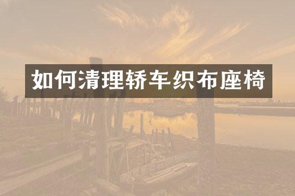 如何清理轿车织布座椅