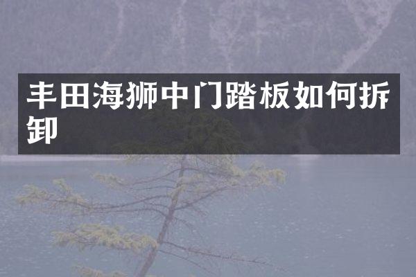 丰田海狮中门踏板如何拆卸