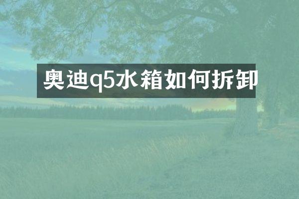 奥迪q5水箱如何拆卸