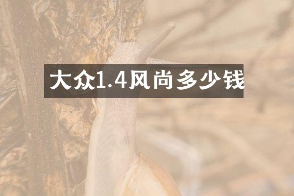 大众1.4风尚多少钱