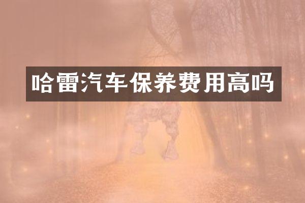 哈雷汽车保养费用高吗