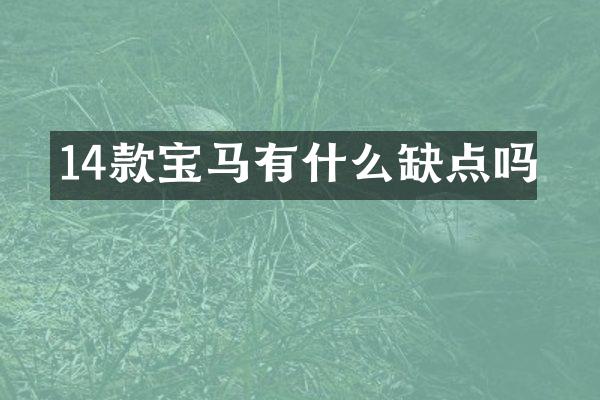 14款宝马有什么缺点吗