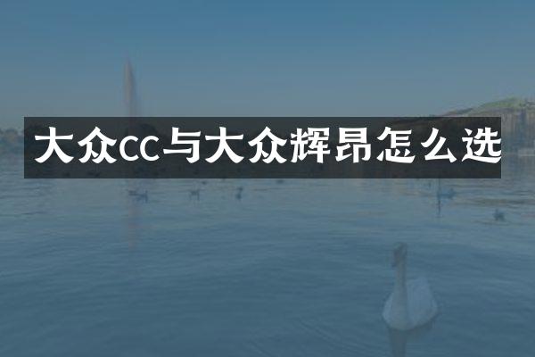 大众cc与大众辉昂怎么选