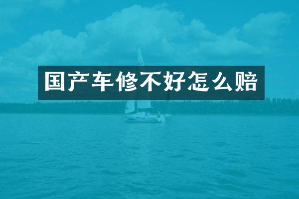 国产车修不好怎么赔