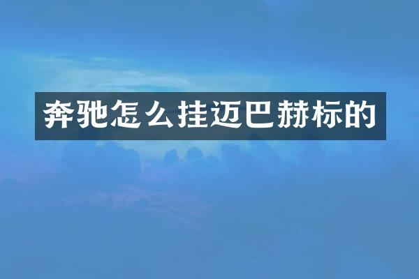 奔驰怎么挂迈巴赫标的