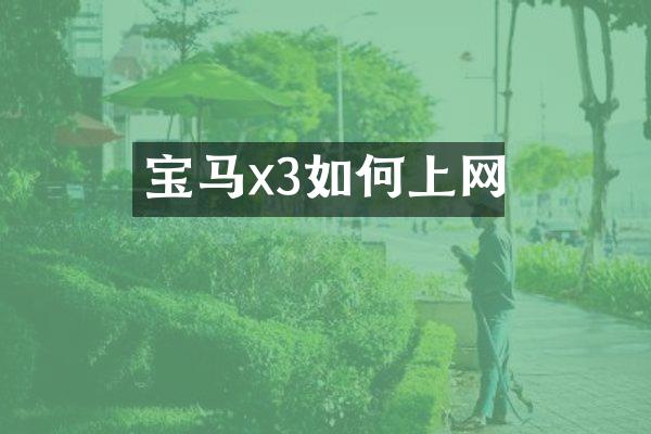 宝马x3如何上网