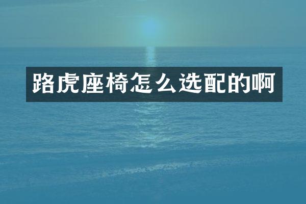 路虎座椅怎么选配的啊