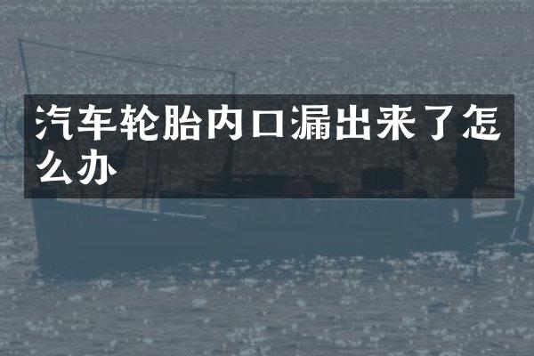 汽车轮胎内口漏出来了怎么办