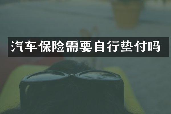 汽车保险需要自行垫付吗