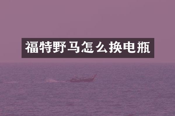 福特野马怎么换电瓶