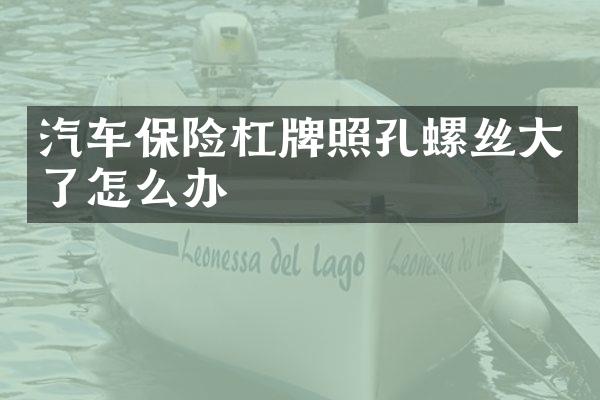 汽车保险杠牌照孔螺丝大了怎么办