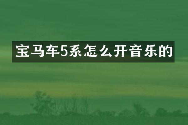 宝马车5系怎么开音乐的