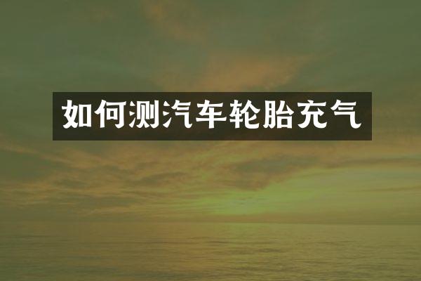 如何测汽车轮胎充气