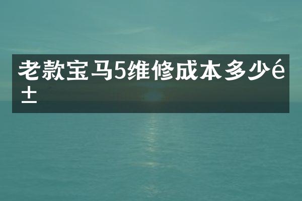 老款宝马5维修成本多少钱