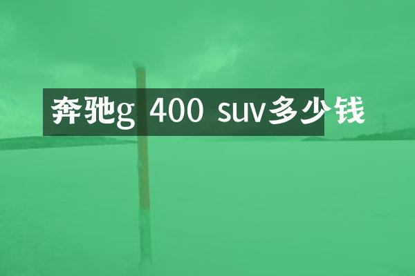 奔驰g 400 suv多少钱