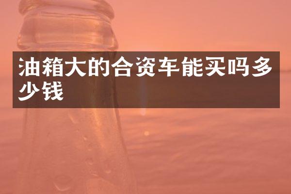 油箱大的合资车能买吗多少钱