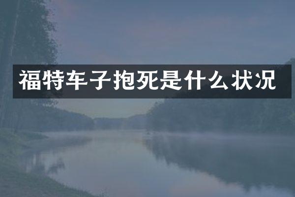 福特车子抱死是什么状况